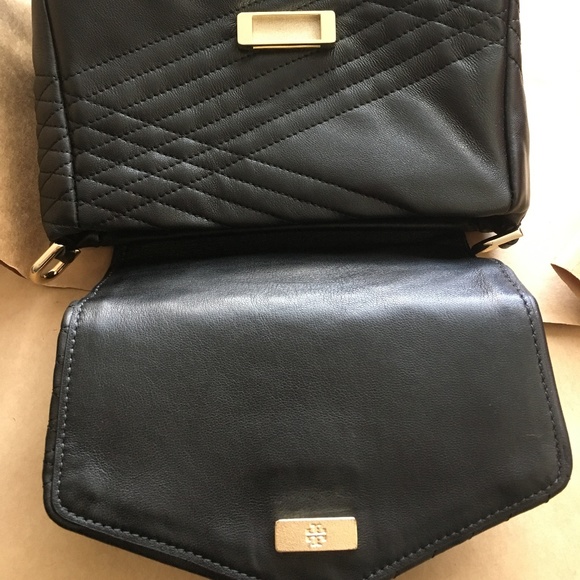 ENDS APR16! 797 Quilted Mini Black Leather Satchel - Picture 3 of 7